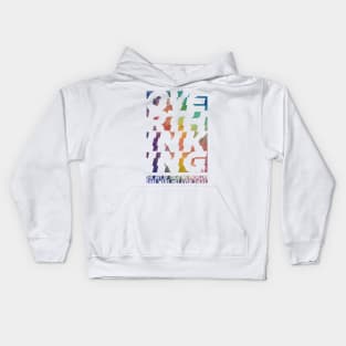 overthinking rainbow Kids Hoodie